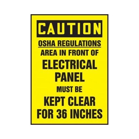 OSHA CAUTION SAFETY LABEL OSHA LELC617XVE